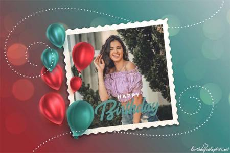Meaningful Balloons Birthday Card With Photos