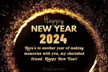 Happy New Year 2024 Wishes Card For Friends And Family