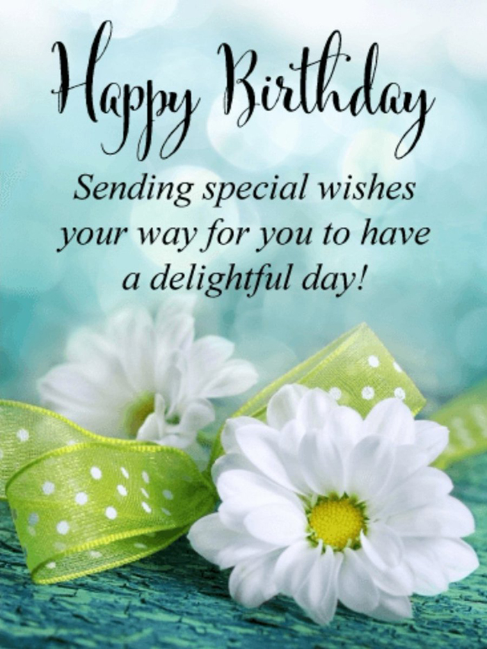 Wishes on lovely floral birthday greeting card