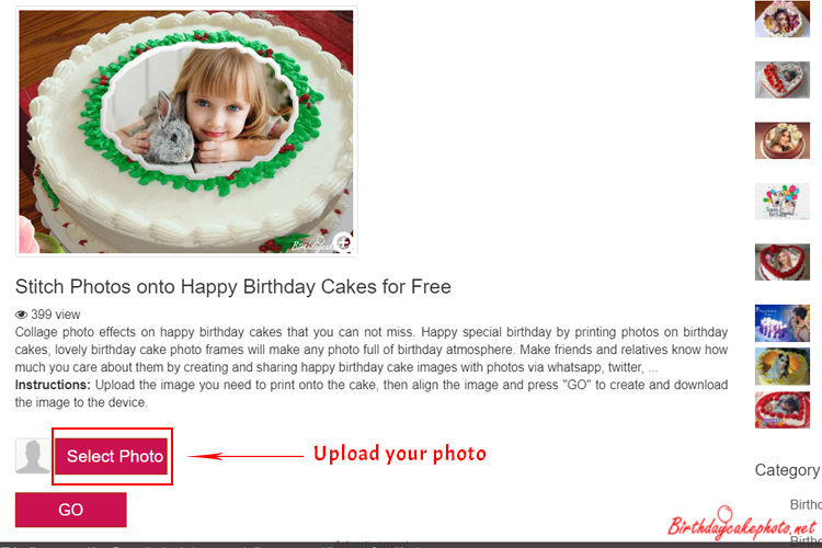 How To Create A Photo On The Birthday Cake