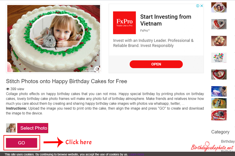 How To Create A Photo On The Birthday Cake