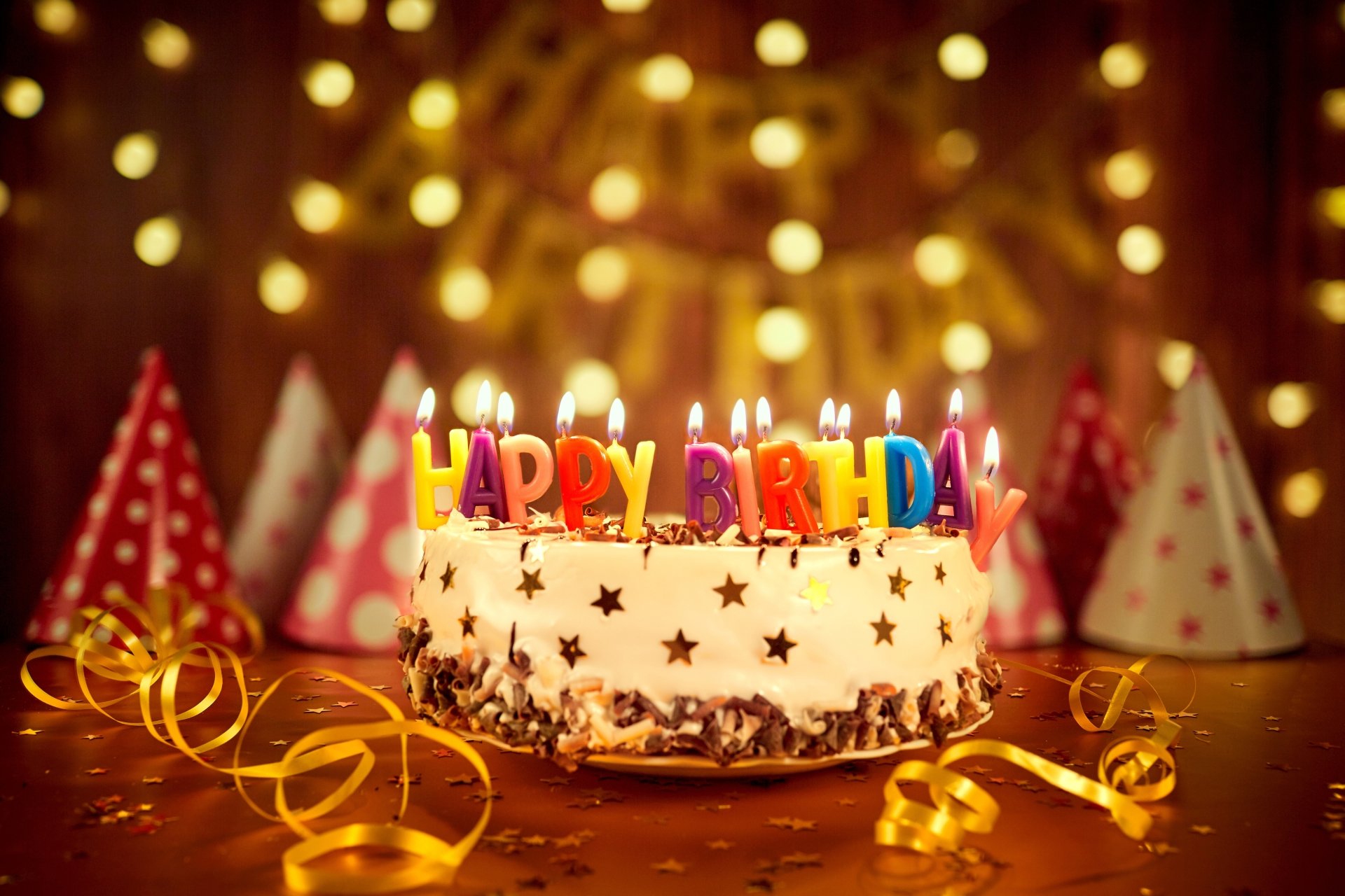 Collection of most beautiful shimmering happy birthday wallpapers
