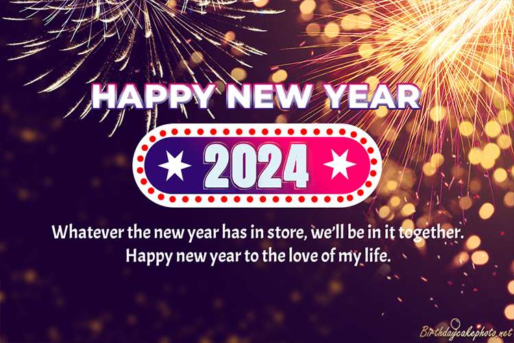 New Year Fireworks Greeting Card 2024 For Free