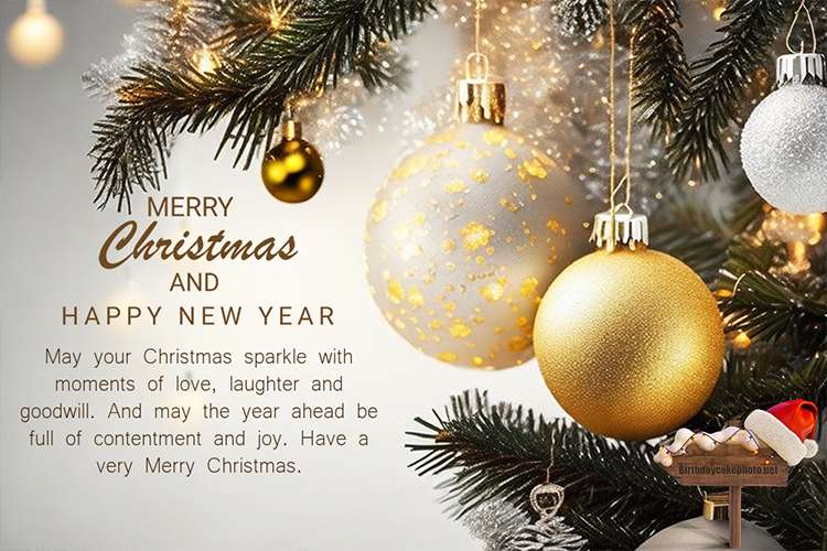 Write Wishes on Christmas And New Year 2024 Cards