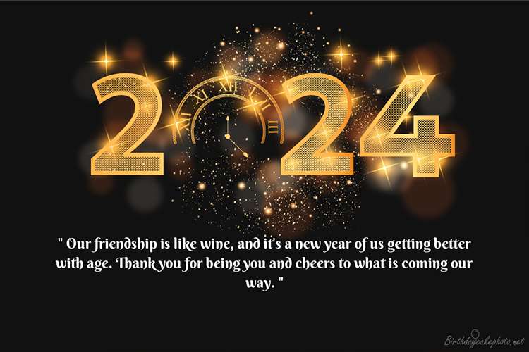 Luxury Golden 2024 Numbers Happy New Year 2024 Greetings Images