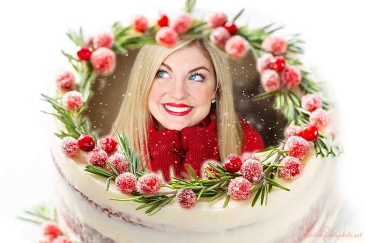 Merry Christmas Cake With Your Photo